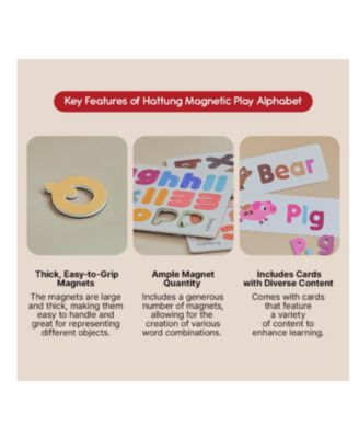 Hattung Magnetic Play Alphabet and Learning Cards for Toddlers & Kids