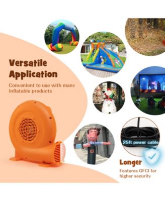 380W Air Blower (0.5HP) for Inflatables with 25 feet Wire and GFCI Plug