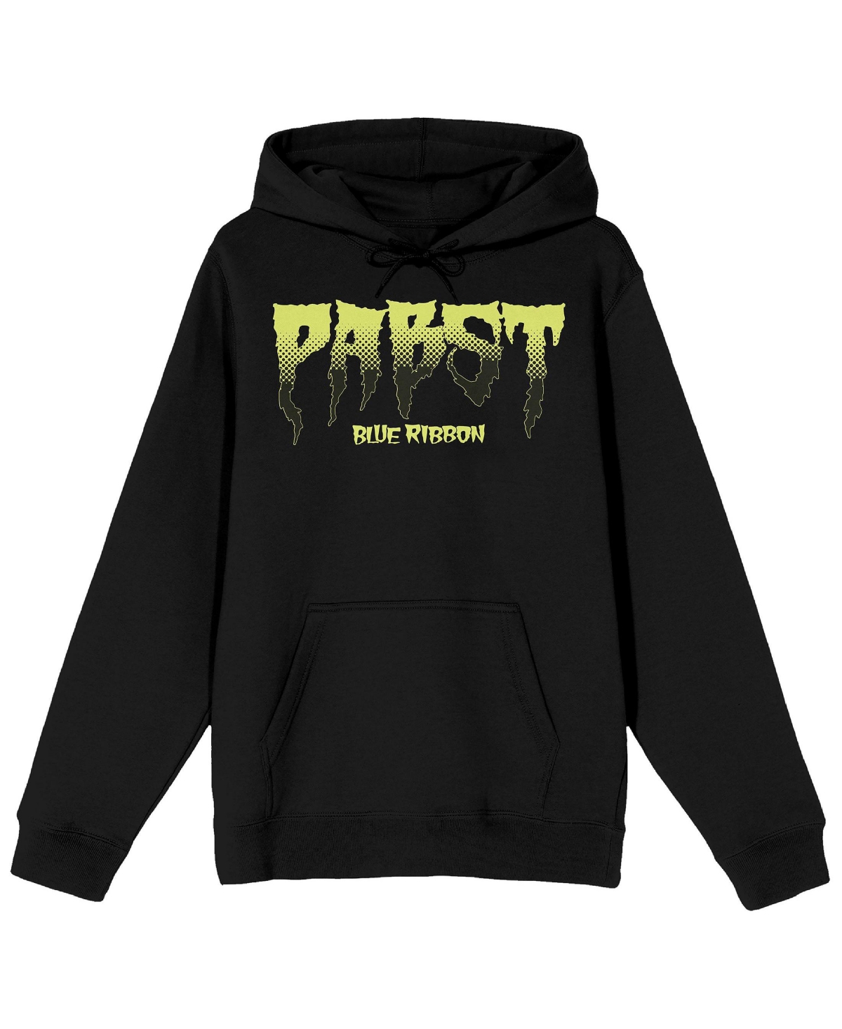 Pabst Blue Ribbon Men's Ghost Holding Beer Long Sleeve Adult Black Hooded