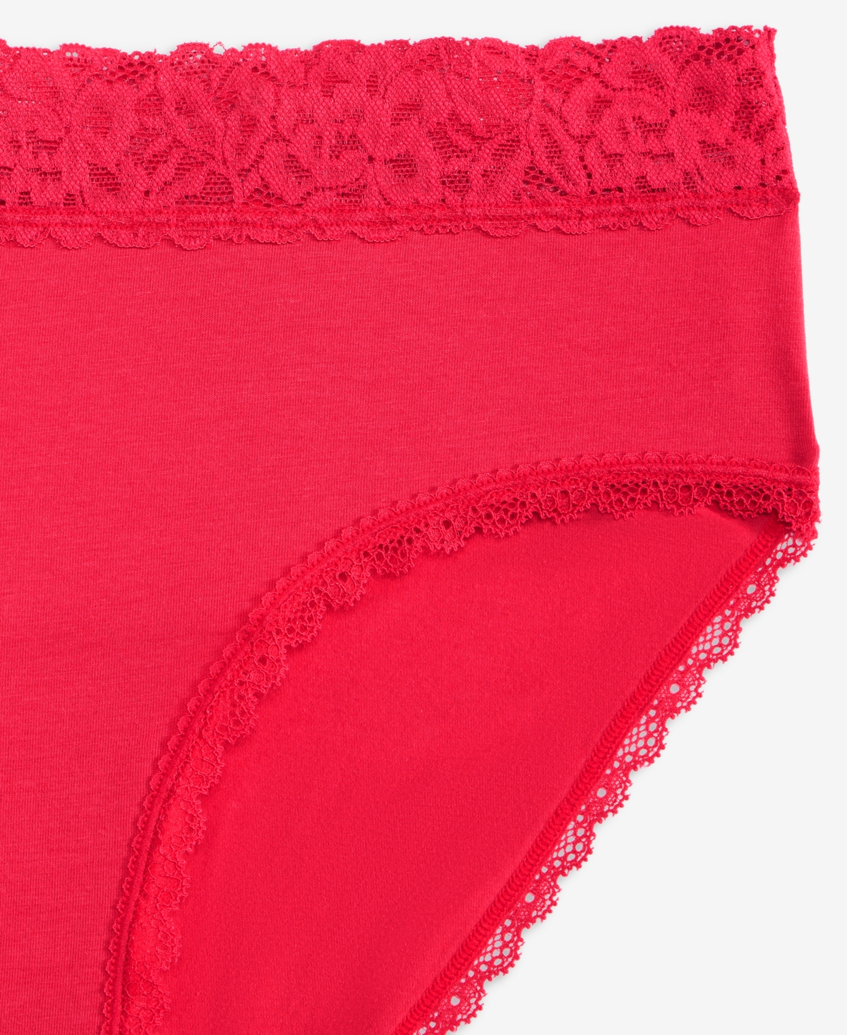State Of Day Women's Cotton Blend Lace-trim Hipster Underwear, Created For Macy's In Red