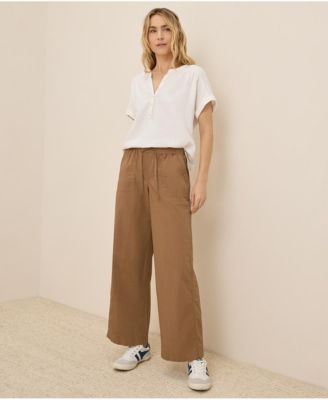 Women's Organic Cotton Monterey Poplin Wide Leg