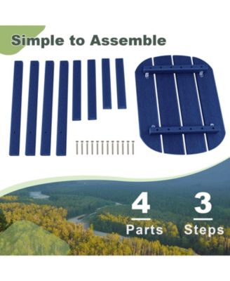 2-Pieces Adirondack Outdoor Side Table for Patio and Garden