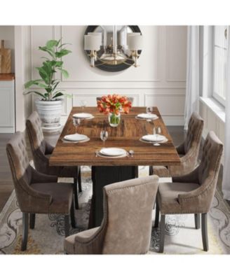 55" Rectangular Dining Table for 4 to 6 People, Dining Room & Living Room