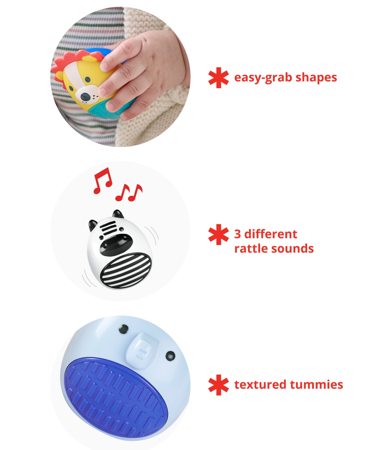 Skip Hop Jungle Beats Baby Egg Shaker Set In Multi