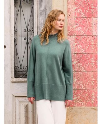 Women's Drape Funnel Neck Sweater