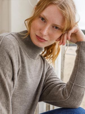 Women's Drape Funnel Neck Sweater