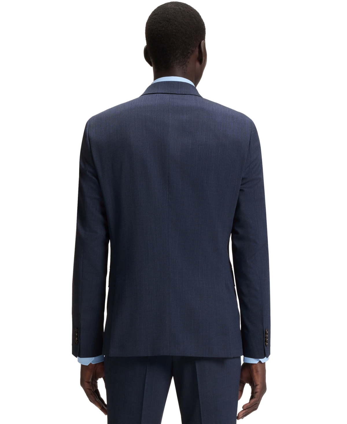 Hugo Boss Boss By  Men's Micro-patterned Stretch Slim-fit Suit In Blue