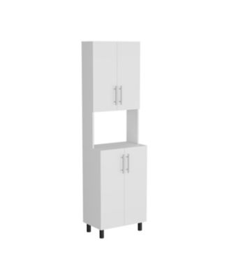 Olivet Kitchen Pantry, 4 Doors, 4 Shelves