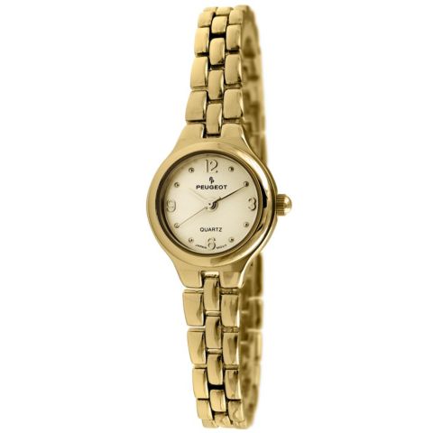 Женские часы Peugeot 22mm Round Dial Round Self-Adjust Link Bracelet Watch