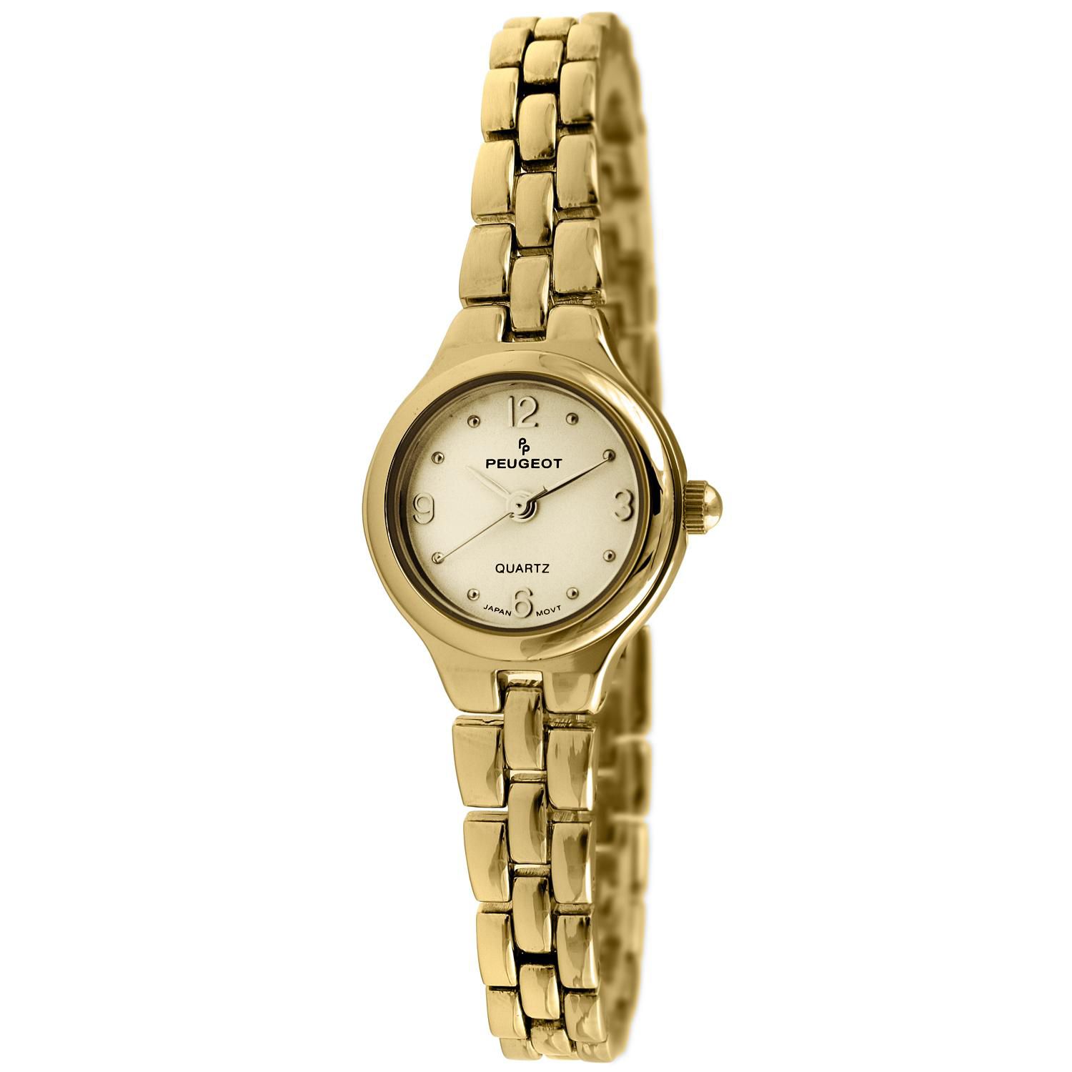 Women's 22mm Round Dial Round Self-Adjust Link Bracelet Watch