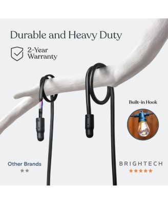 Ambience Pro Heavy Duty Solar-Powered LED Outdoor String Lights with 15 Hooks, 1W, Soft White (27 ft.)