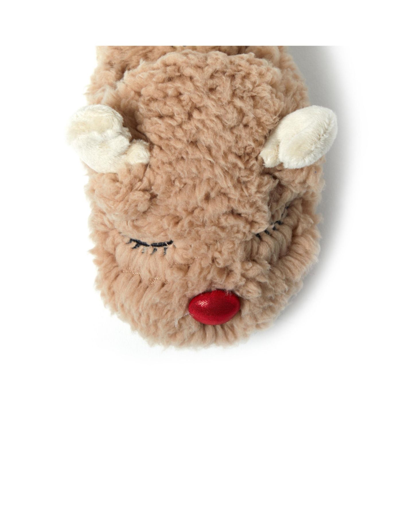 Тапочки Dearfoams Holiday Christmas Reindeer Scuff Slipper для мальчиков, цвет: Латте — фото 5