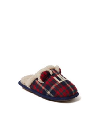 Kids Lil Bear Plaid Scuff House Slipper