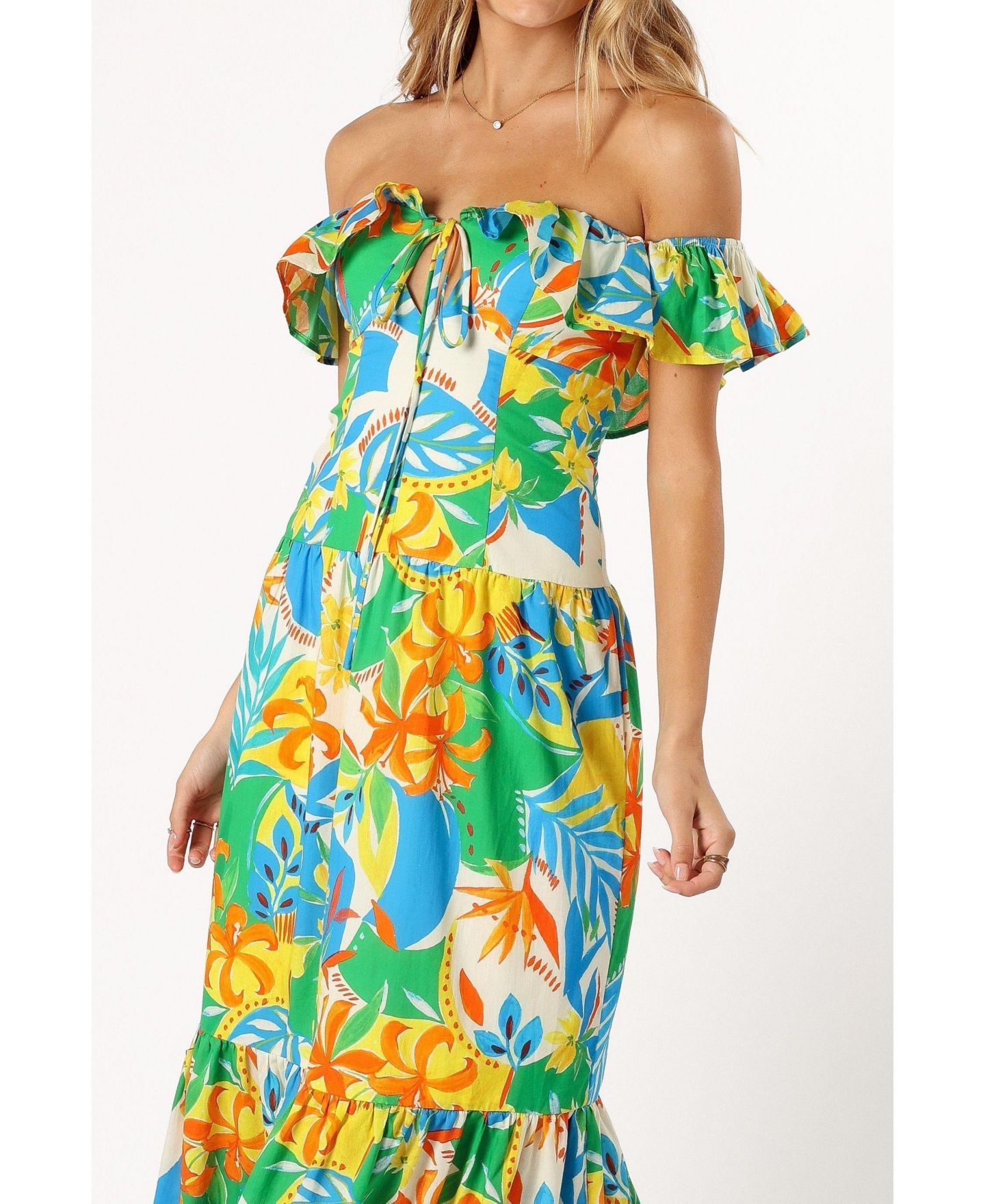 Женское платье Petal and Pup Harriet Off Shoulder Maxi, цвет: С принтом — фото 2