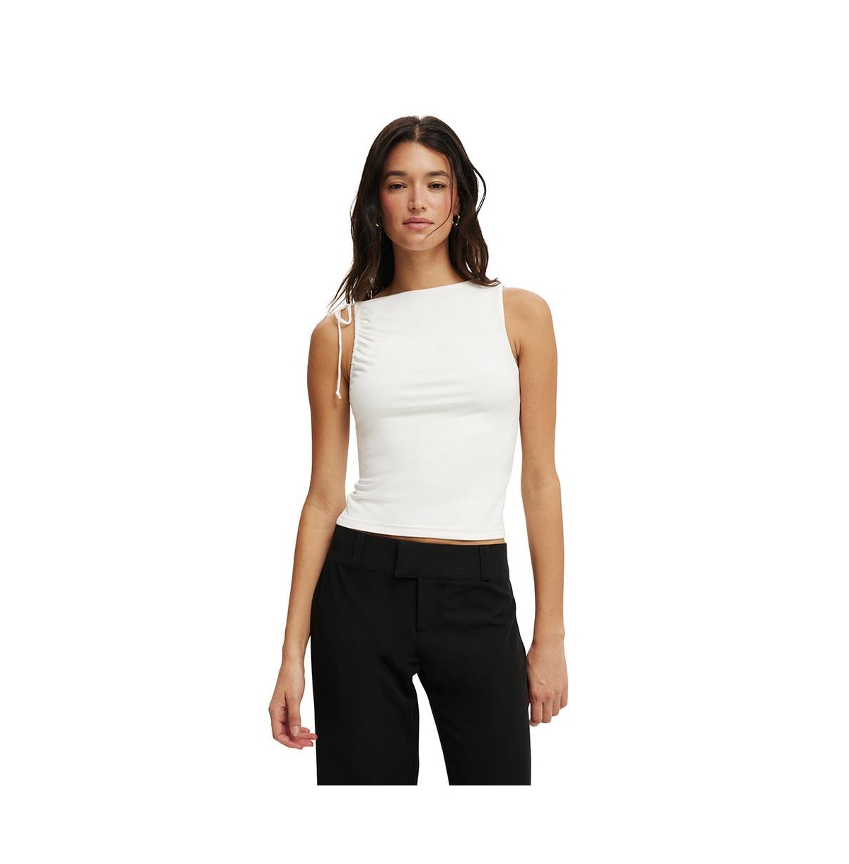 Women's Nikki Gathered Tank - Powder green