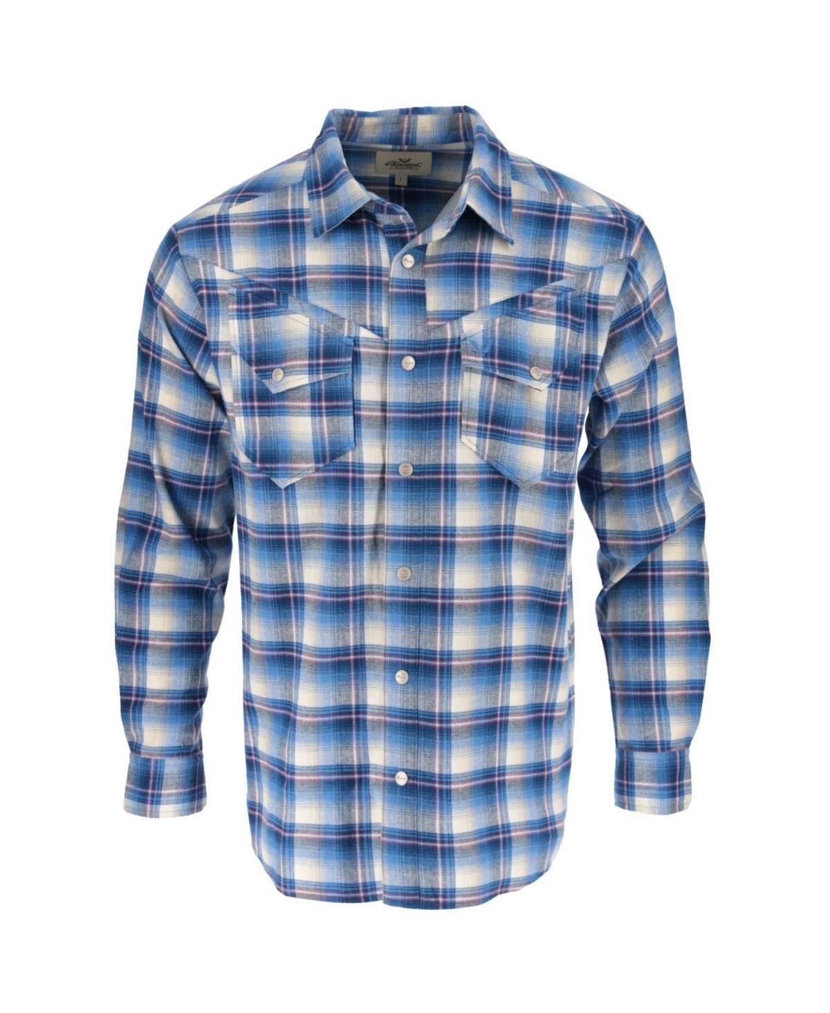 Men's Wellington Brushed Western Shirt - Western horizon blue