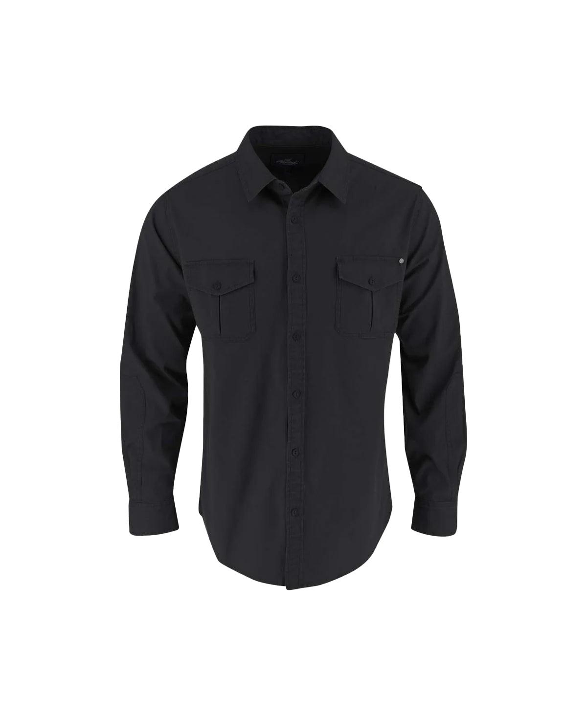 Big & Tall Utility Stretch Shop Long Sleeve Button Down Shirt - Quiet shade