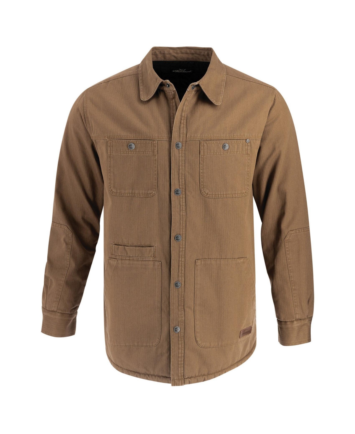 Big & Tall Crafted Herringbone Utility Shirt Jacket - Vintage slate