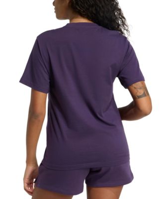 Women's Cotton Metallic-Logo Crewneck T-Shirt