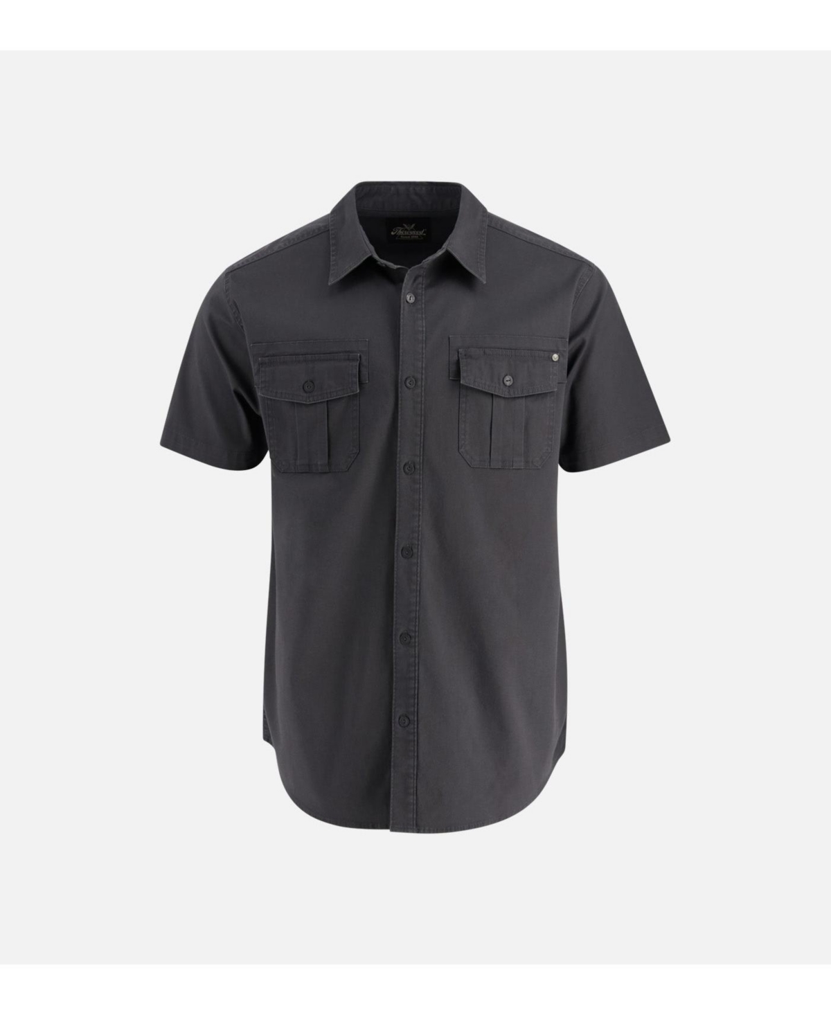 Men's Short Sleeve Utility Button Up Shirt - Vintage slate