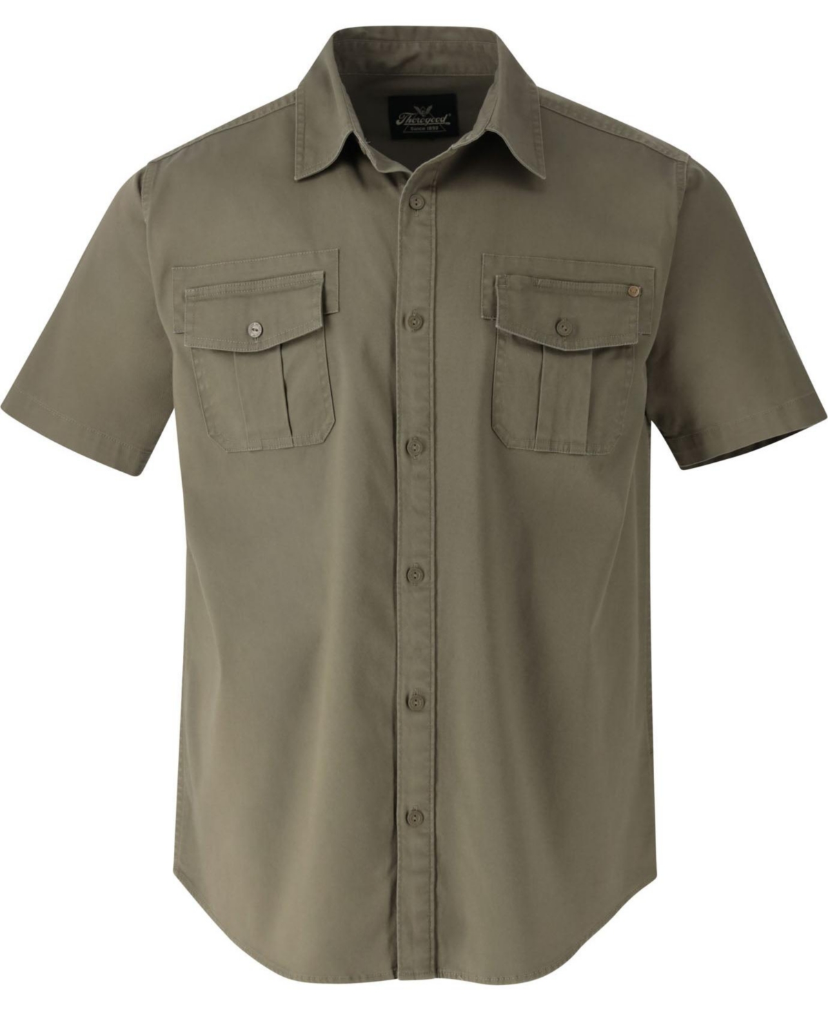 Men's Short Sleeve Utility Button Up Shirt - Vintage slate