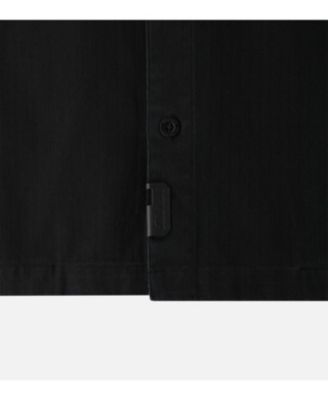 Big & Tall Men's Stone Wash Herringbone Button Up Overshirt