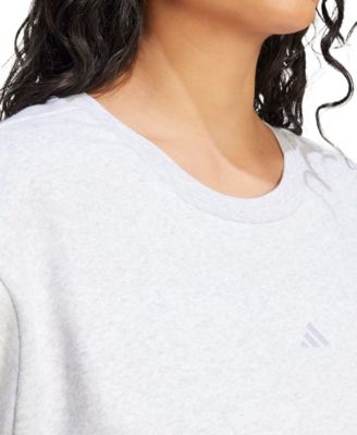 Plus Size Essentials Small-Logo Fleece Sweatshirt