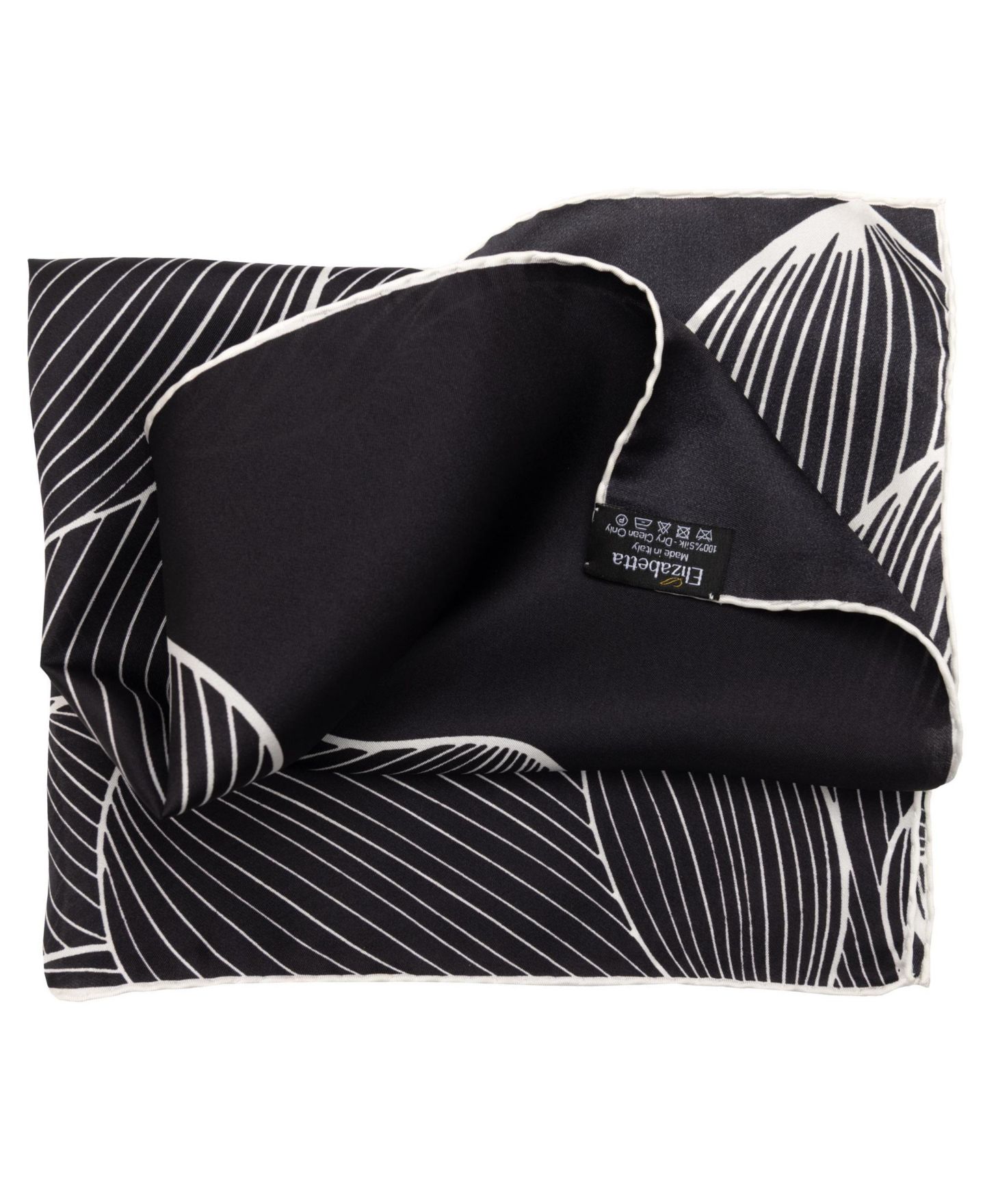 Женские аксессуары Elizabetta Fior di Loto - Silk Bandana for Women, цвет: Чёрный — фото 7