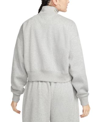 Women's Sportswear Phoenix Fleece Quarter-Zip Cropped Sweatshirt