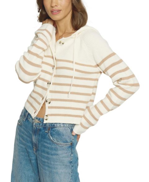 Женские свитеры Central Park West Women's Striped Dickey Sweater Jacket