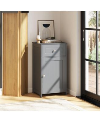 Slim Bathroom Storage Cabinet – Drawer, Single Door & Adjustable Shelf