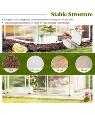 Spacious Walk-In Garden Greenhouse with Polycarbonate Panels & Integrated Rain Gutters