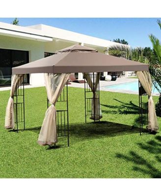 10 x 12  Octagonal Patio Gazebo with Mosquito Net