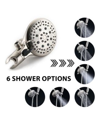 Classic High Pressure Single Handle 6-Spray Patterns Rain shower Head with Handheld Shower