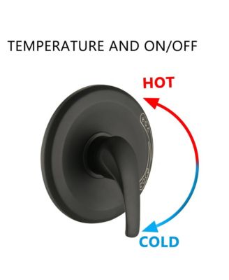 Shower System with Tub Spout Rain Shower Tub Set, High Pressure Dual 2 in 1 Shower Combo Faucet with Valve