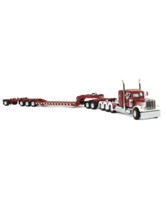 DCP 1/64 Peterbilt 379 Tri-Axle Flat Top with Fontaine Magnitude Tri-Axle Lowboy Trailer with Booster & Stinger 60-2015