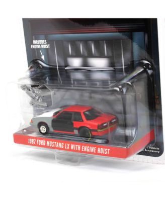 1/64 1987 Ford Mustang LX Project Car Red Gray w/ Black Door LP Diecast