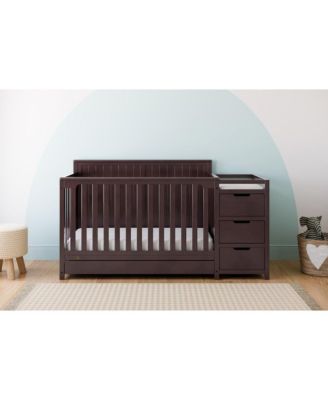 Hadley 5-in-1 Convertible Crib and Changer with Drawer (Espresso)