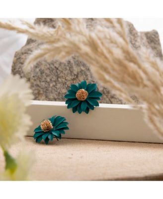 Women's Sunflower Stud Earrings