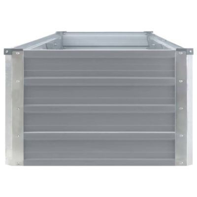 Raised Bed Grey Galvanized steel 126 x 15.7 x 17.7 in Durable