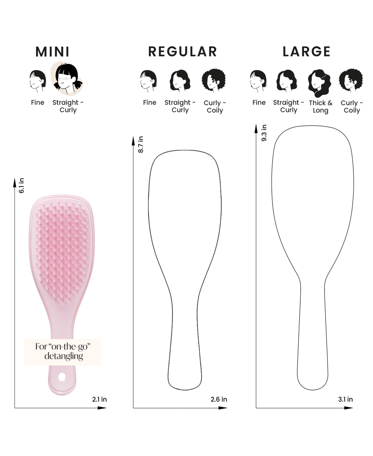 Tangle Teezer Mini Ultimate Detangler Hairbrush