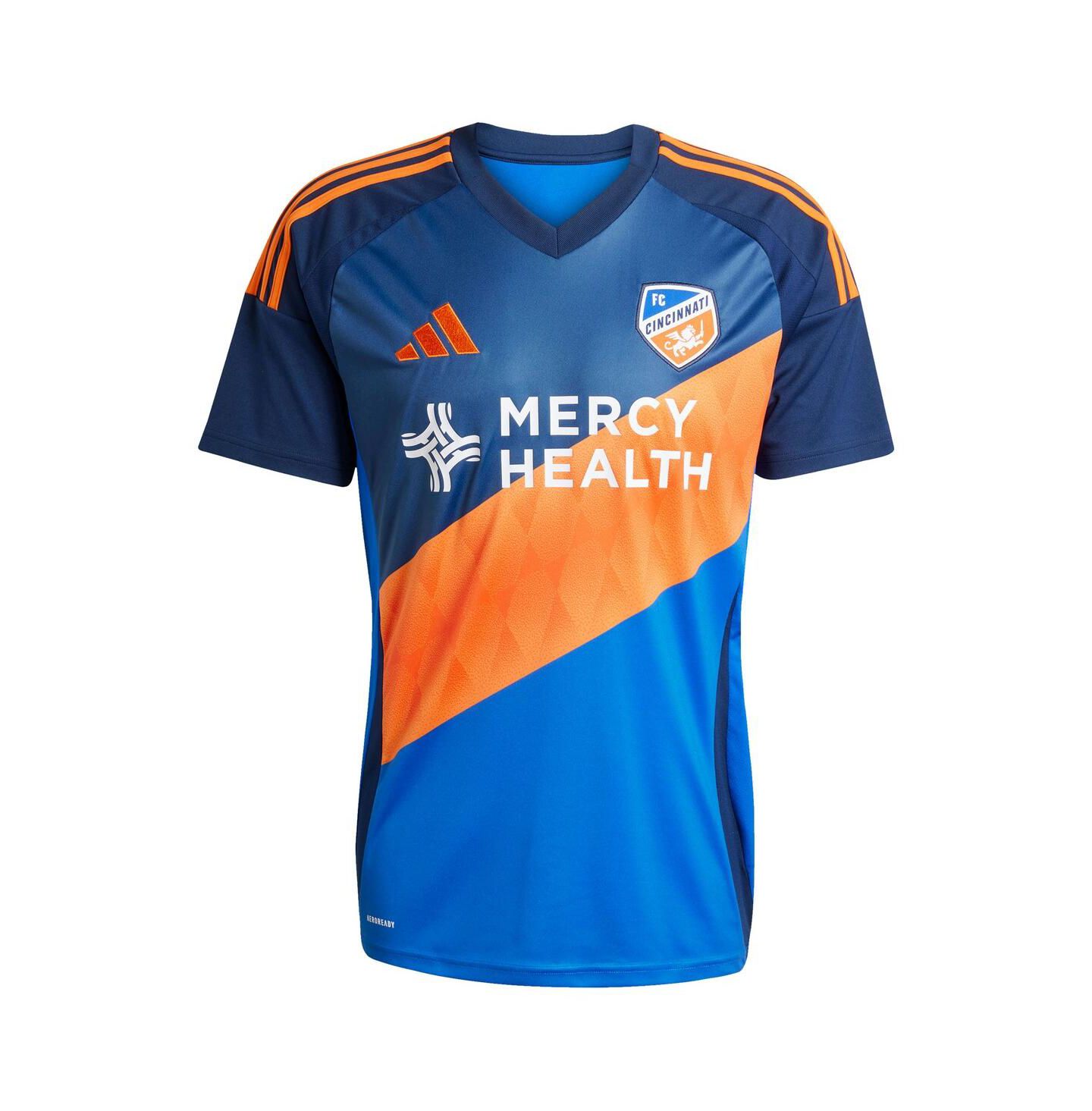 Мужские топы adidas Luca Orellano Blue FC Cincinnati 2025 Orange and Blue Legacy Kit Replica Player Jersey — фото 2