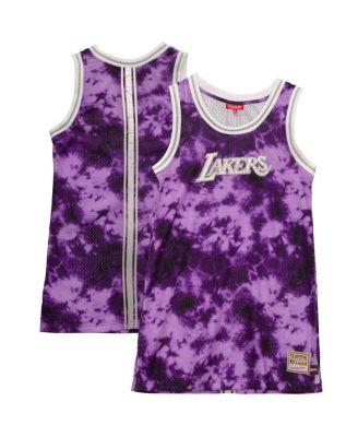 Mitchell & Ness - Women's Purple Los Angeles Lakers Hardwood Classics Galaxy Jersey Tank Top Dress