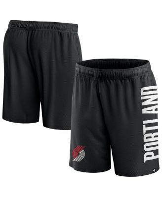 Fanatics - Men's Black Portland Trail Blazers Post Up Mesh Shorts