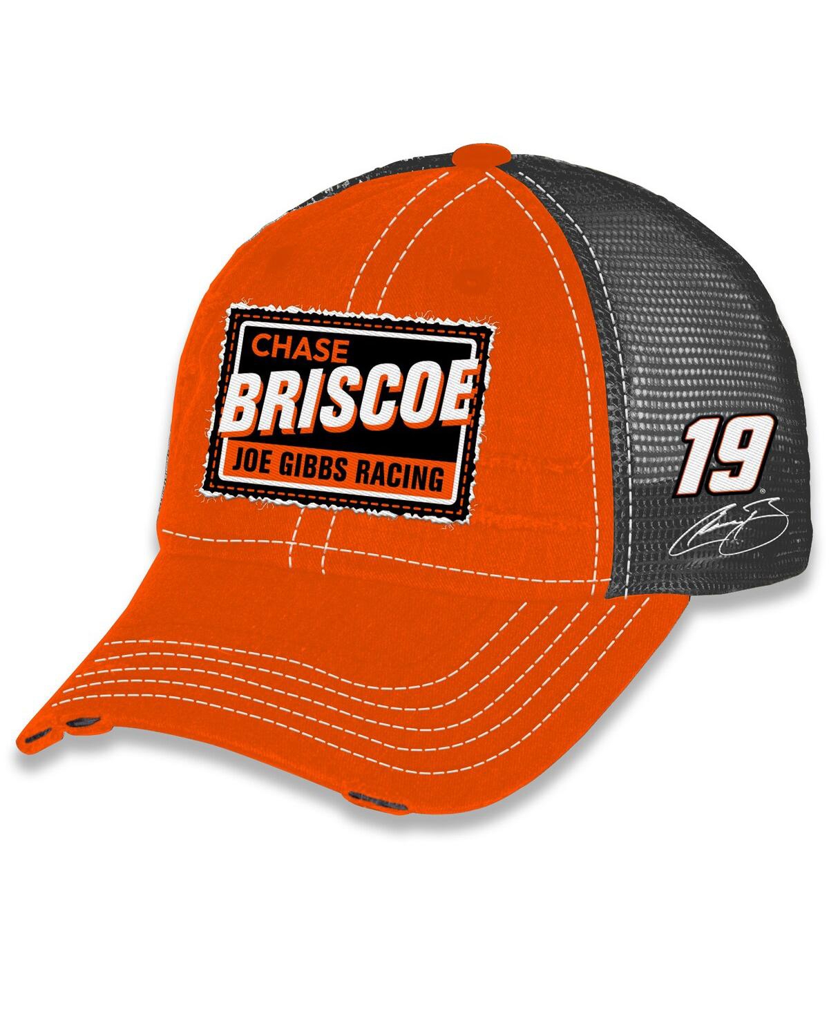 Men's and Women's Orange Chase Briscoe Vintage Patch Trucker Adjustable Hat - Orange