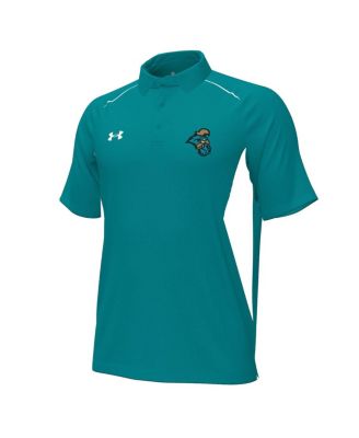 Men's Teal Coastal Carolina Chanticleers Sideline Title Performance Polo Shirt