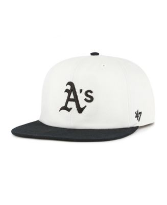 '47 Brand Men's White/Black Athletics Foundation Captain Snapback Hat ...