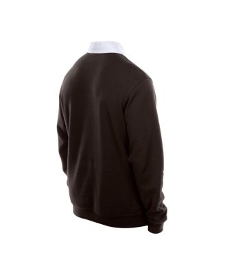 Men's Dark Brown San Diego Padres Throwback Prep Color Block Rugby Polo Shirt