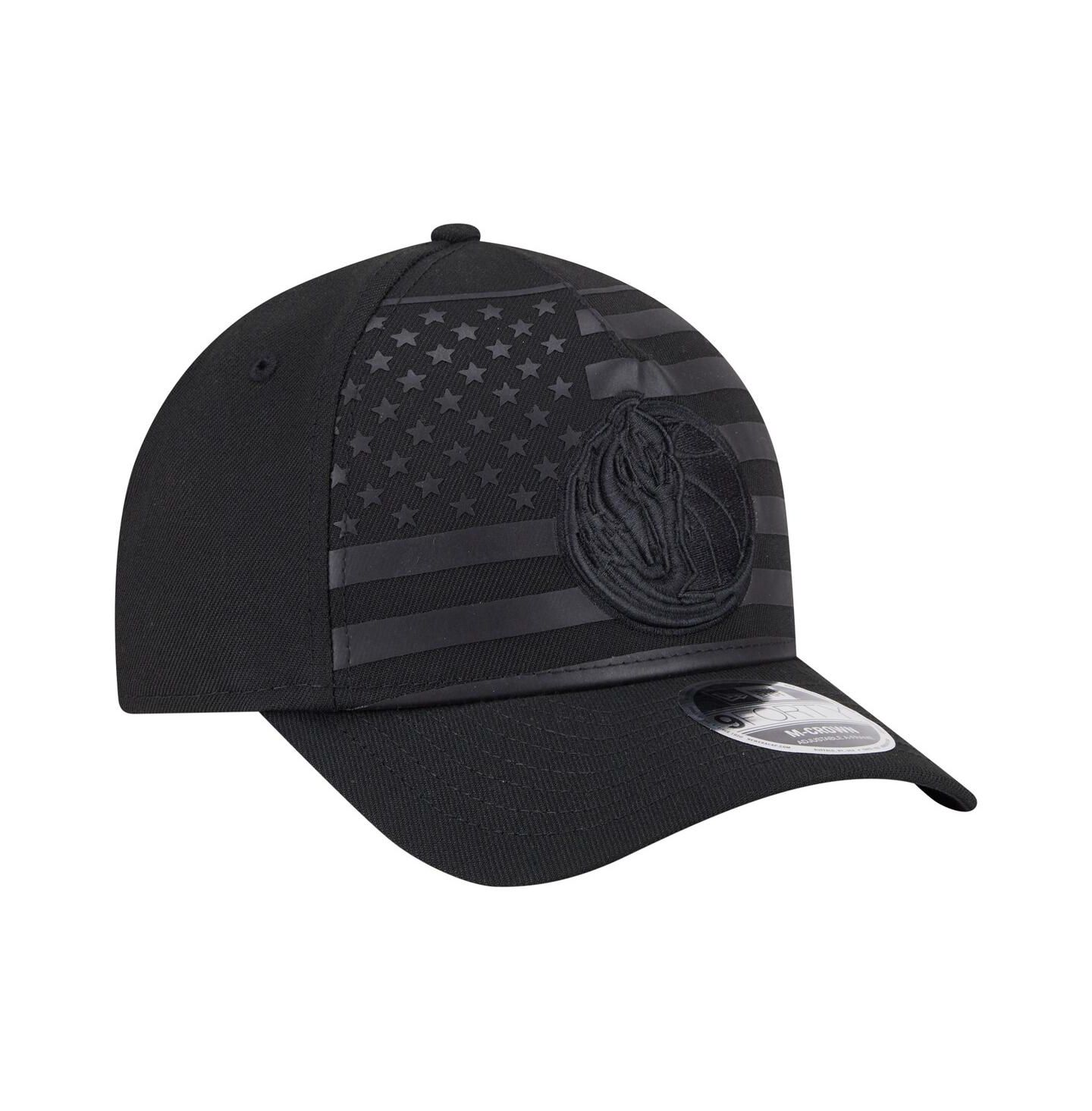 Мужская кепка New Era Black Dallas Mavericks Game Day Flag A-Frame 9FORTY Adjustable Hat — фото 3