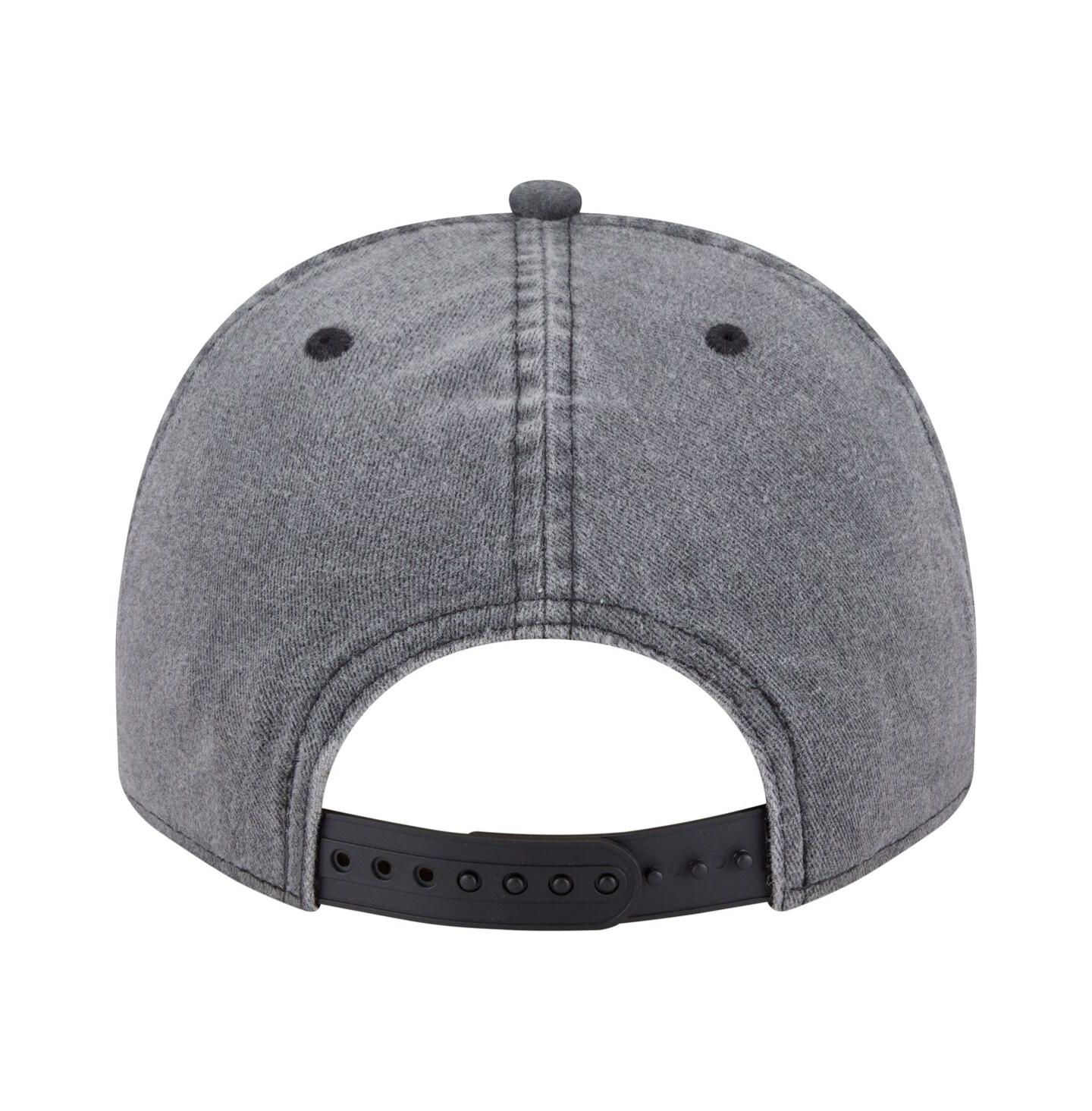 Мужская кепка New Era Charcoal Sacramento Kings Throwback Washed Pre-Curved 9FIFTY Snapback Hat — фото 4